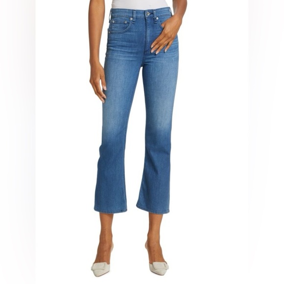 rag & bone Denim - RAG & BONE Nina High Rise Stretch Flare Ankle Jeans